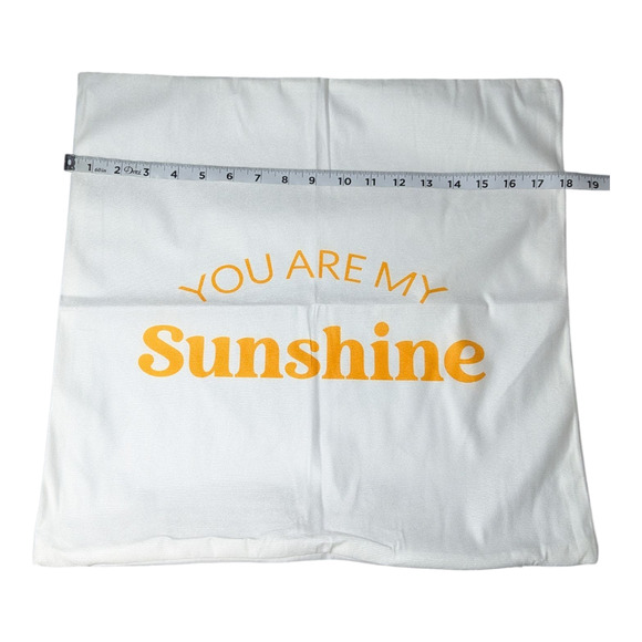 Very Cute You Are My Sunshine Pillowcase 2 Pillowcase Pack White and Yellow - Picture 4 of 5